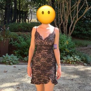 Lacey LBD with ruffle bottom.